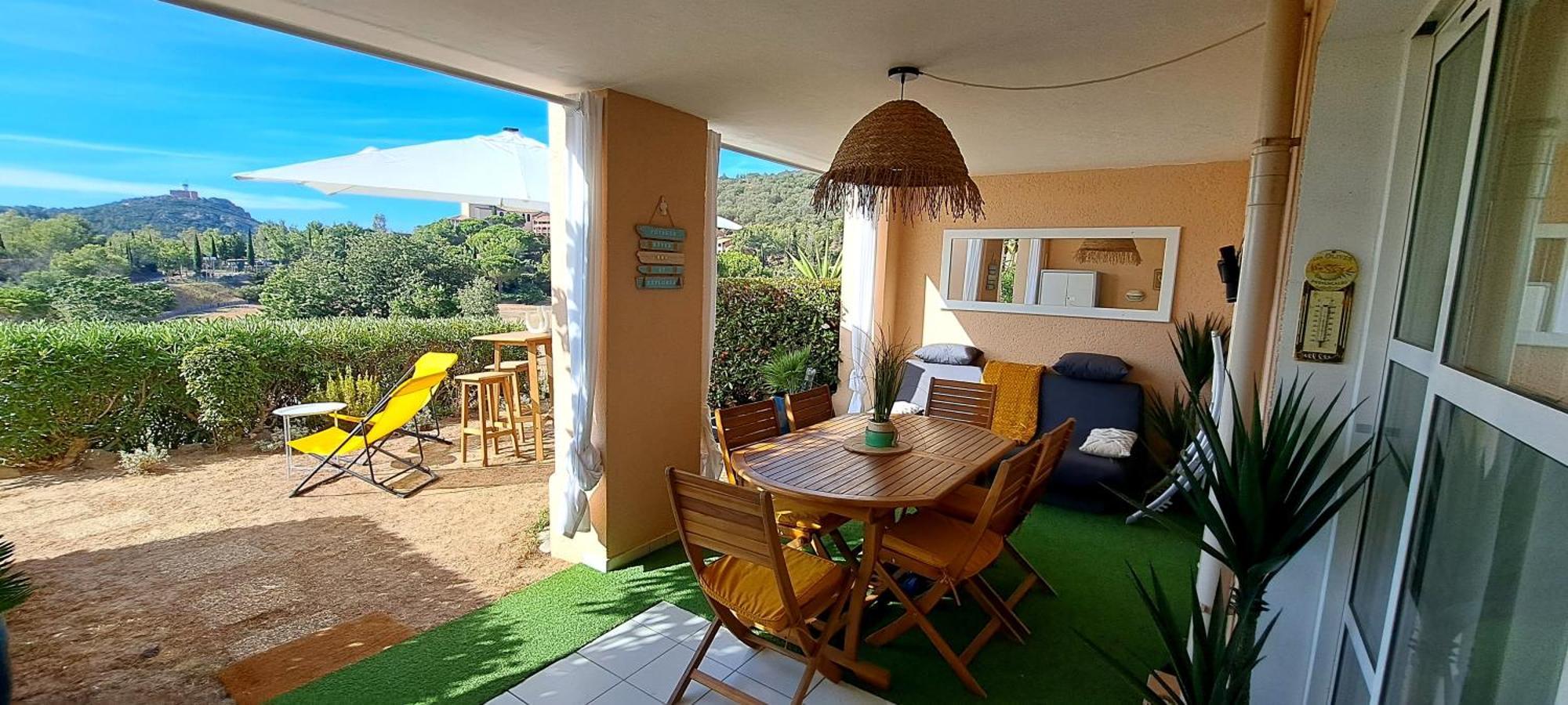 Dans Un Cadre D'Exception, Vue Mer Panoramique A Agay Cote D'Azur, Village Vacances Cap Esterel, T2 Avec Jardin, Golf, Climatisation, Wifi, 5 Piscines Saint-Raphaël Dış mekan fotoğraf